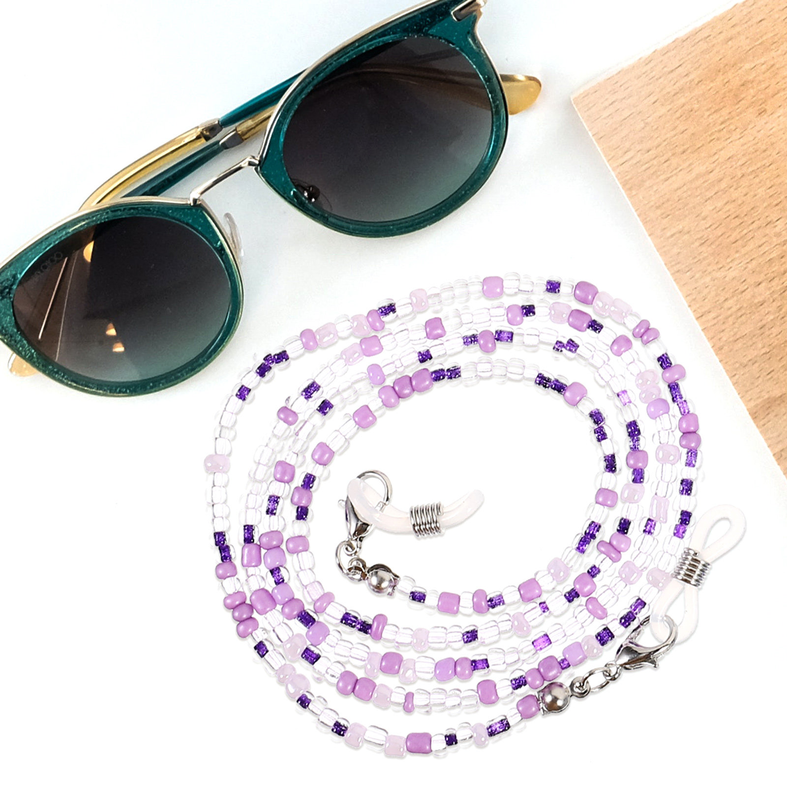 5Pcs Eyeglass Chains Beaded An - Mask Chain Holder ulasan dan harga