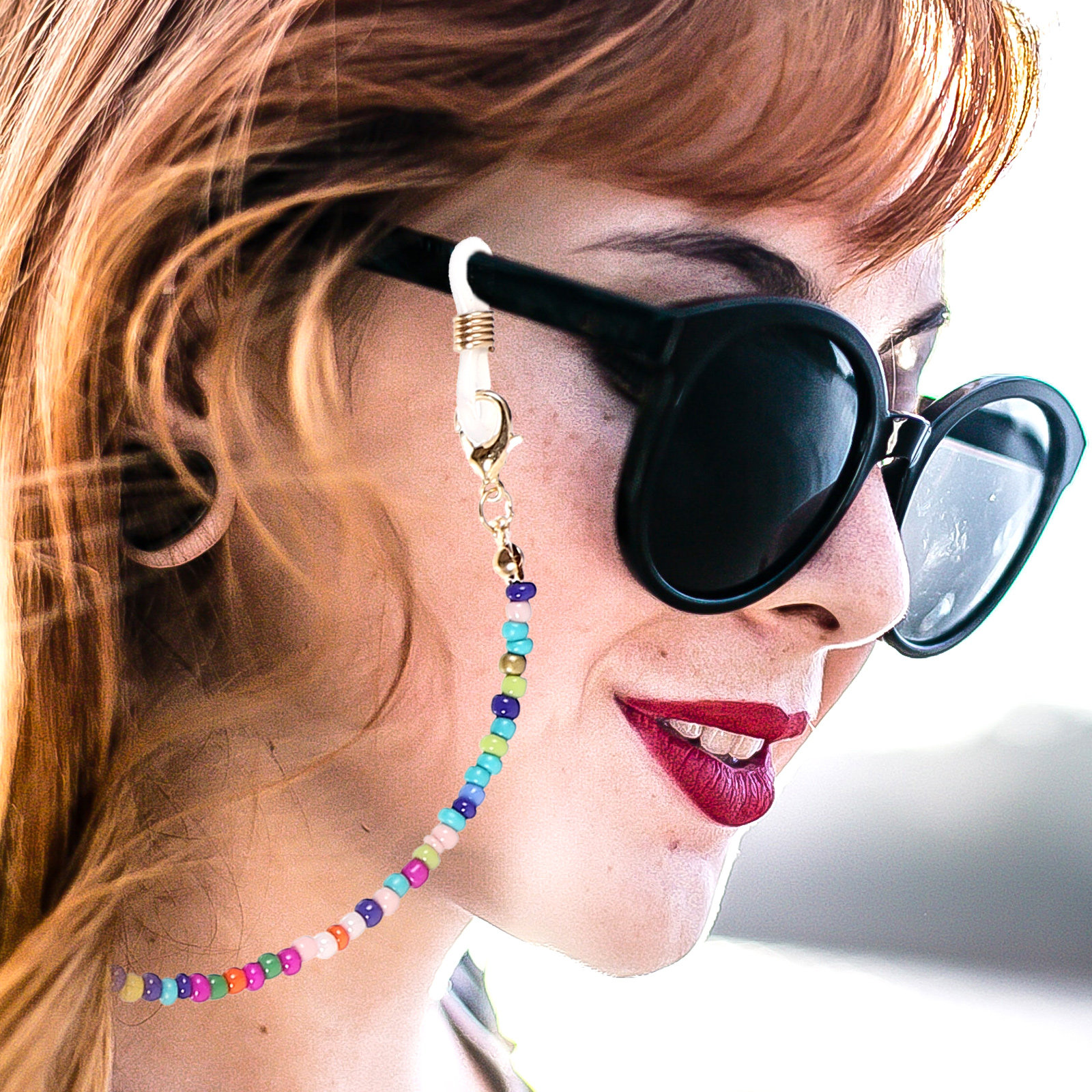 5Pcs Eyeglass Chains Beaded An - Mask Chain Holder ulasan dan harga