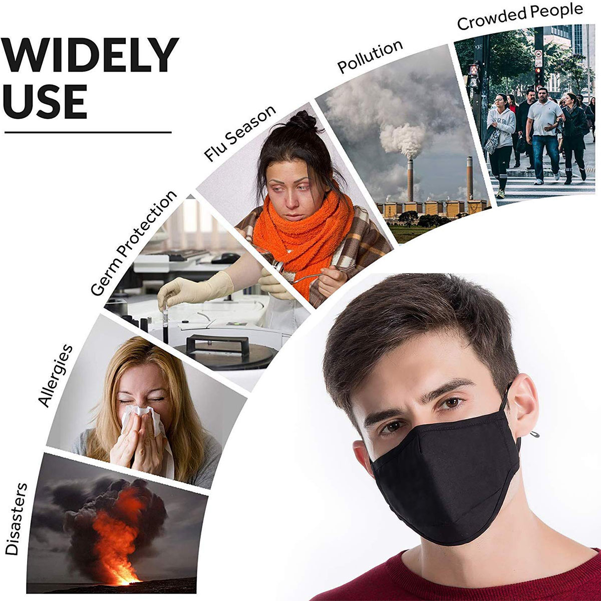 Adjustable Face Mask Anti-dust - Pm2.5 Filter Insert ulasan dan harga