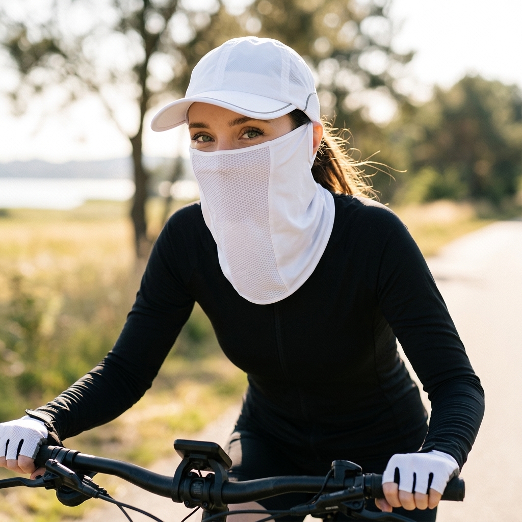 Ice Silk Sun Mask UPF50+ Breat - Sports Mask Breathable ulasan dan harga