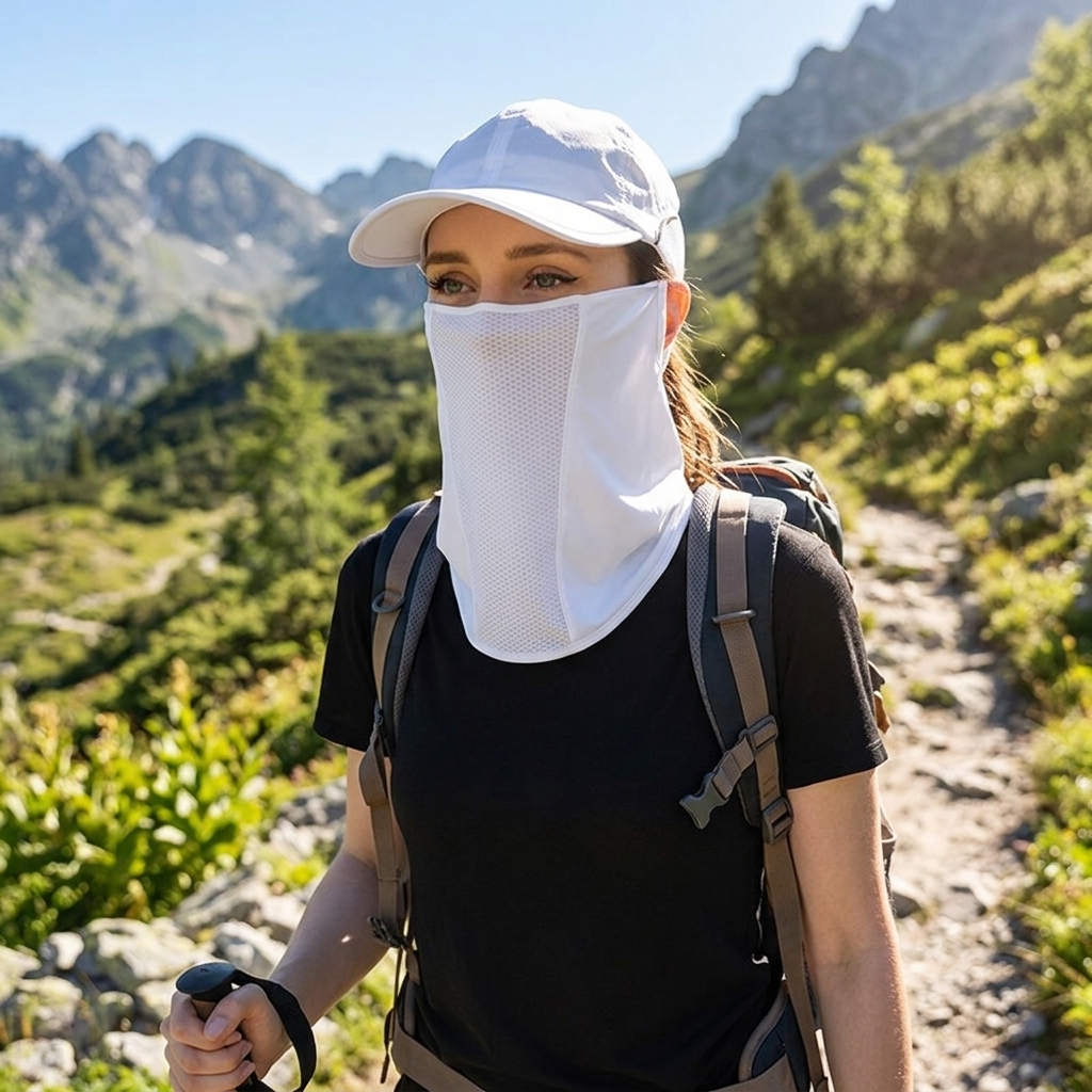Ice Silk Sun Mask UPF50+ Breat - Sports Mask Breathable ulasan dan harga