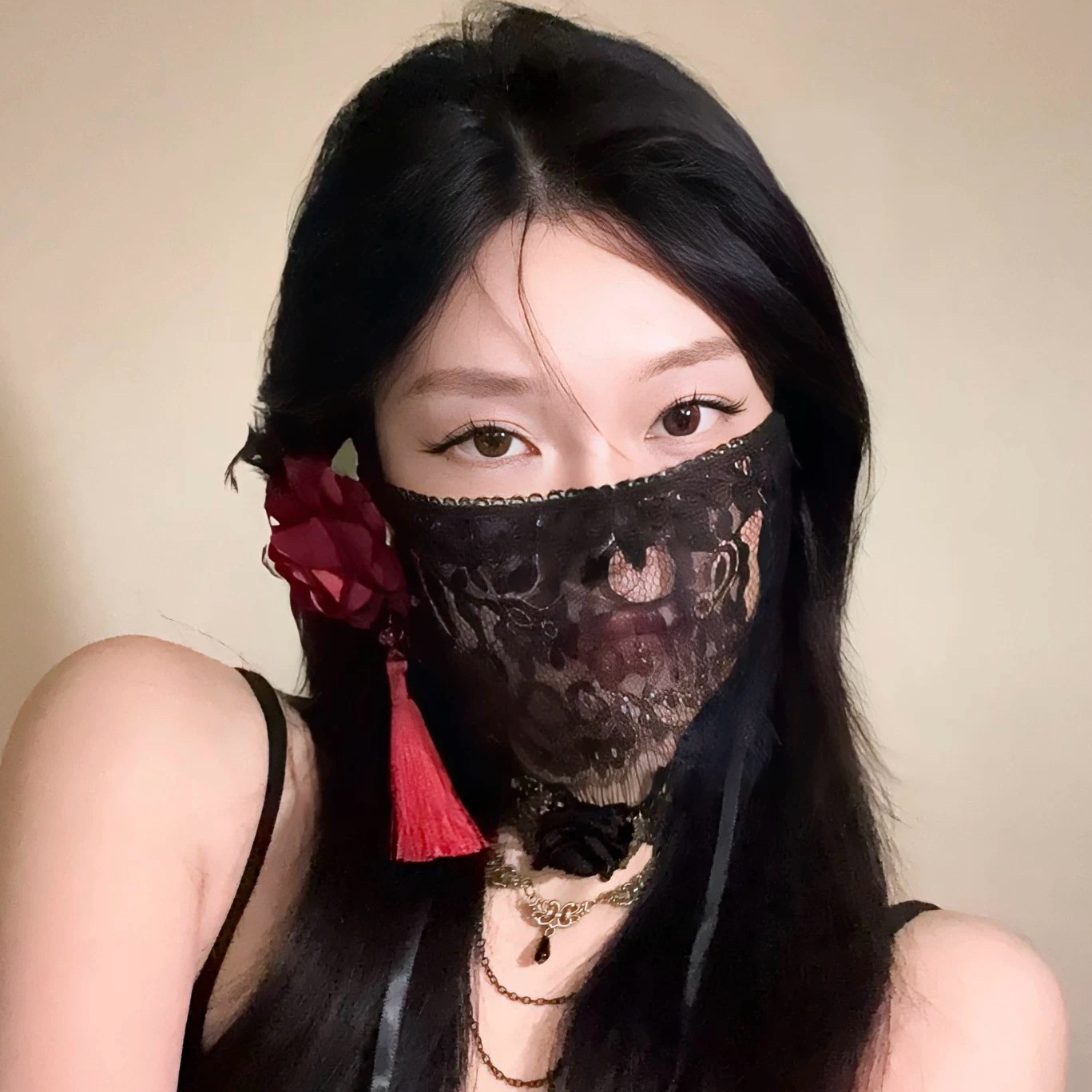 2026 New Black Flower Half Fac - Respirator Half Face ulasan dan harga