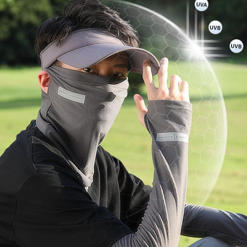 2Pcs Set Sun UV Protection Arm - Sports Mask Breathable ulasan dan harga