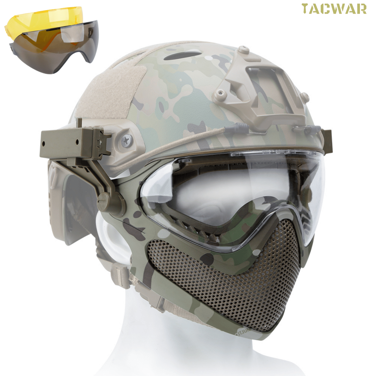 Airsoft Steel Mesh Mask Full F - Anti Pollution Mask ulasan dan harga