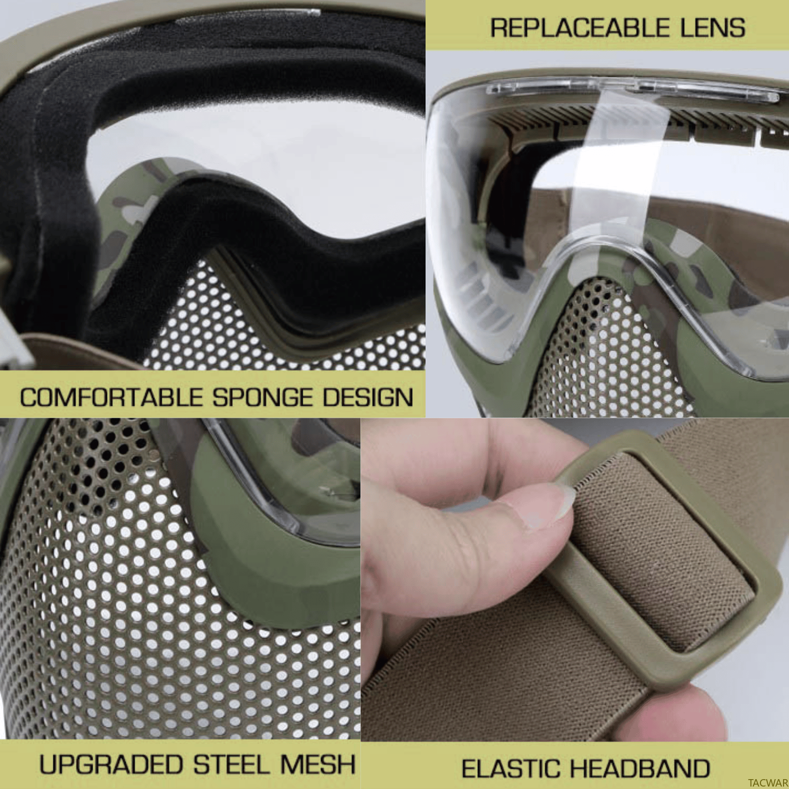 Airsoft Steel Mesh Mask Full F - Anti Pollution Mask ulasan dan harga