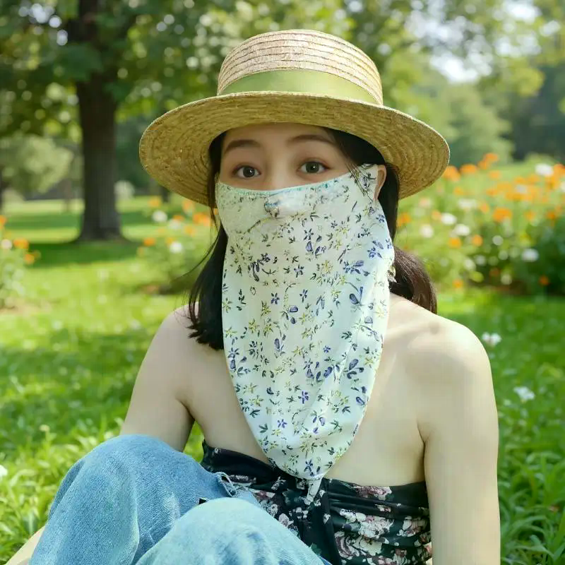 Flowers Summer Sunscreen Mask  - Kids Face Mask ulasan dan harga