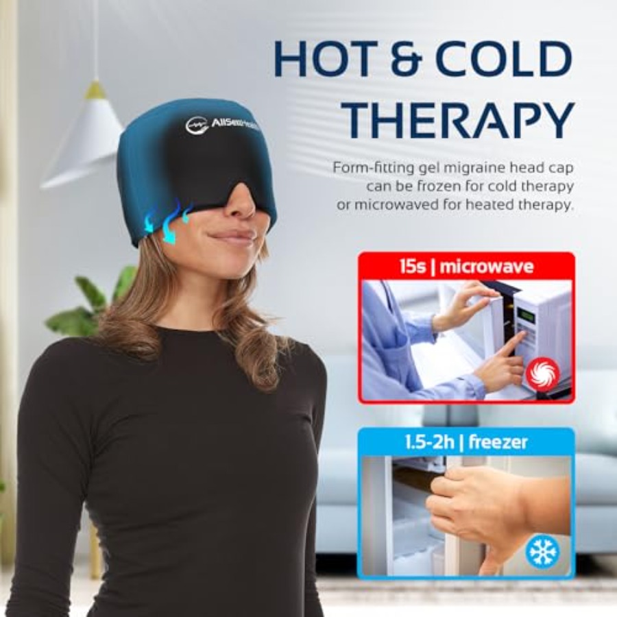 Migraine Relief Cap Ice Head W - Black Face Mask Pack ulasan dan harga